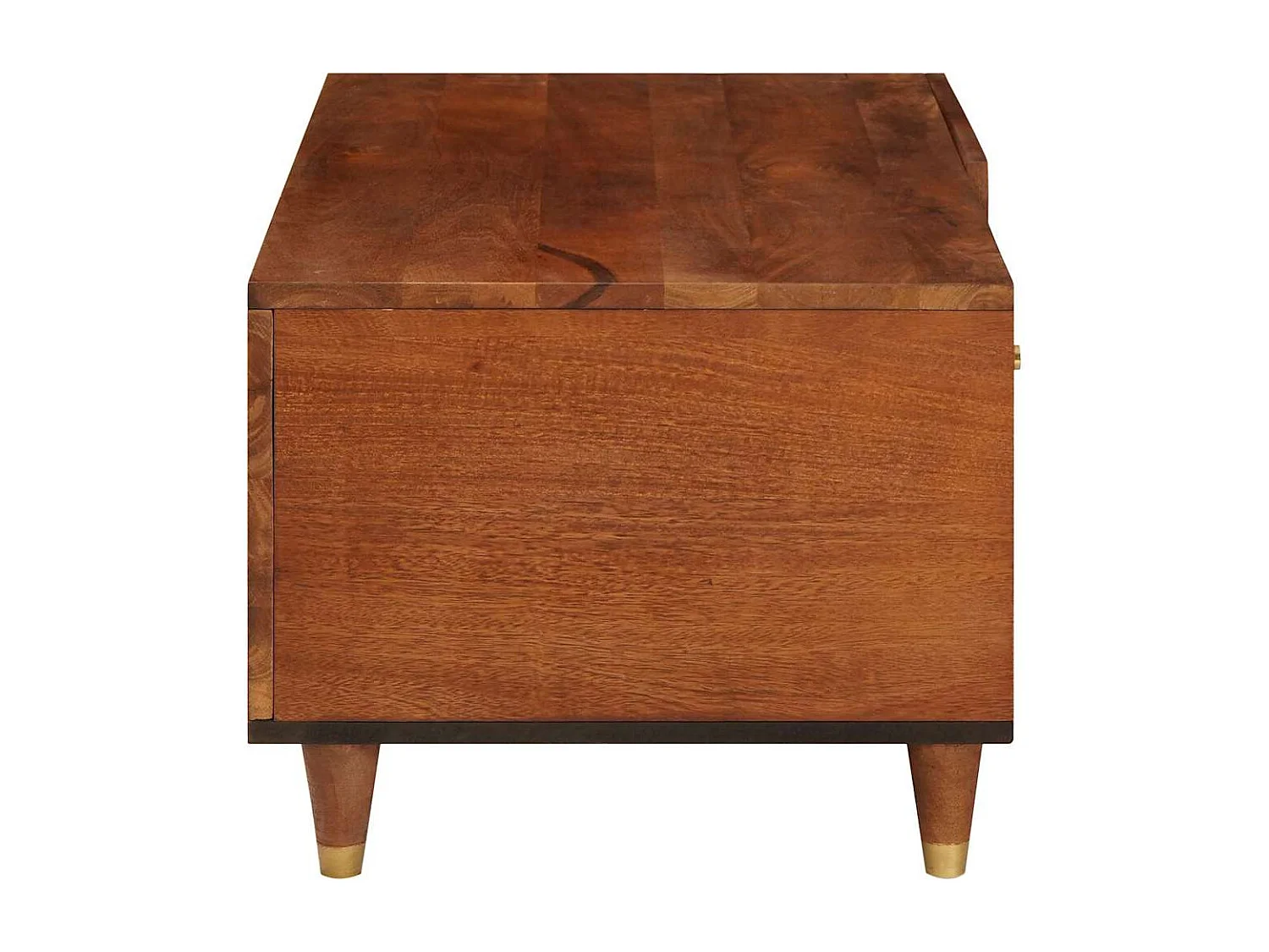 Couchtisch-Beistelltische-Sofatisch Braun 80x50x40 cm Rohr und massives Mangoholz SHL94624