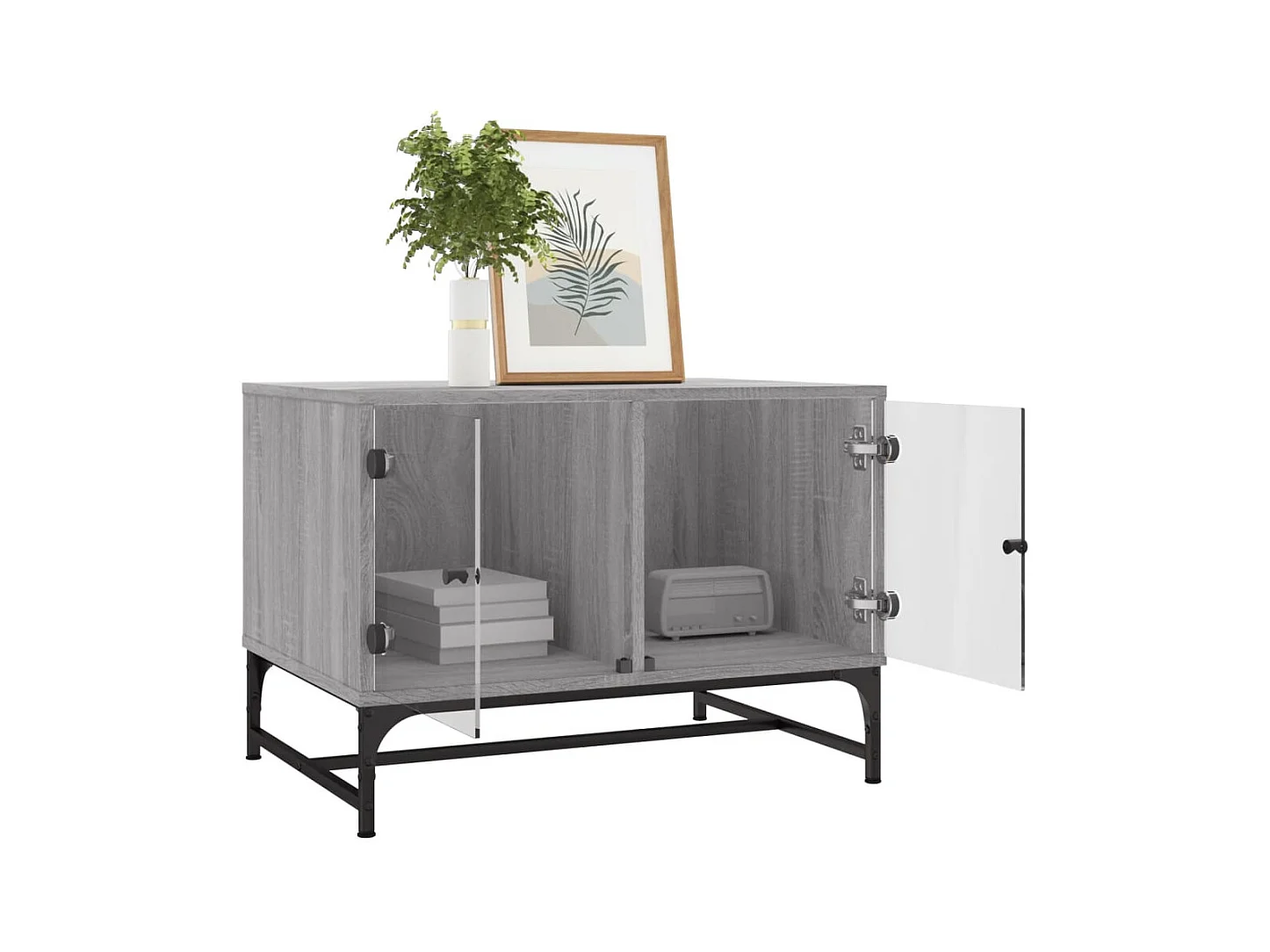 Mesa de centro-Mesa auxiliar de bambú 45x45x45 cm SHL4831