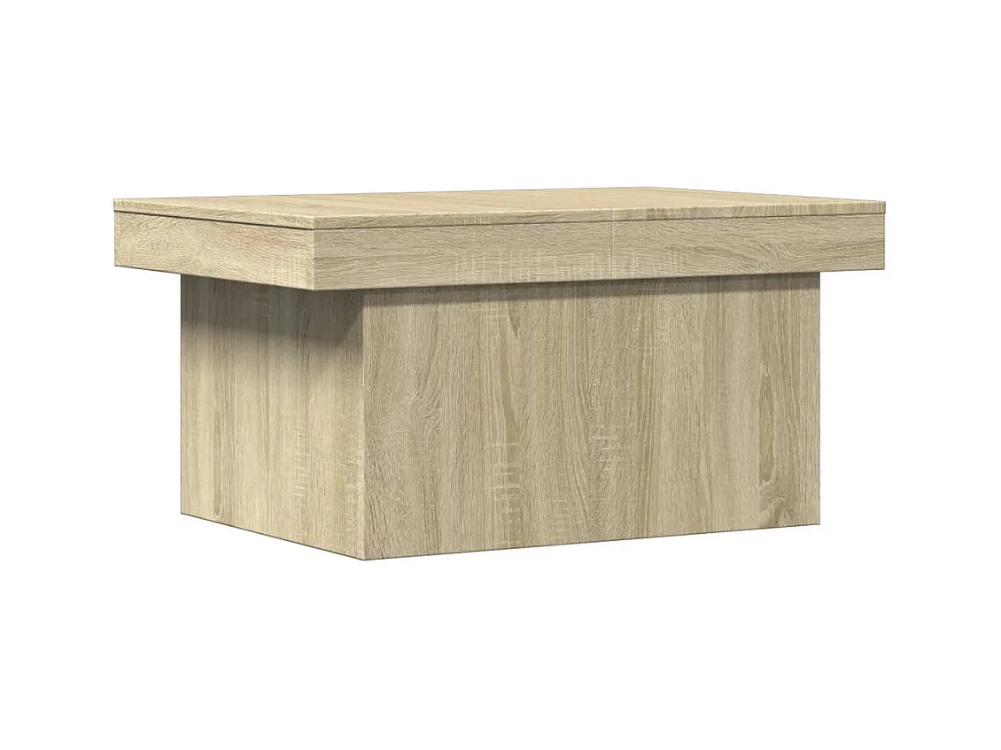 Mesa de centro-Mesa auxiliar de madera maciza de pino negro 90x49x40,5 cm SHL1979