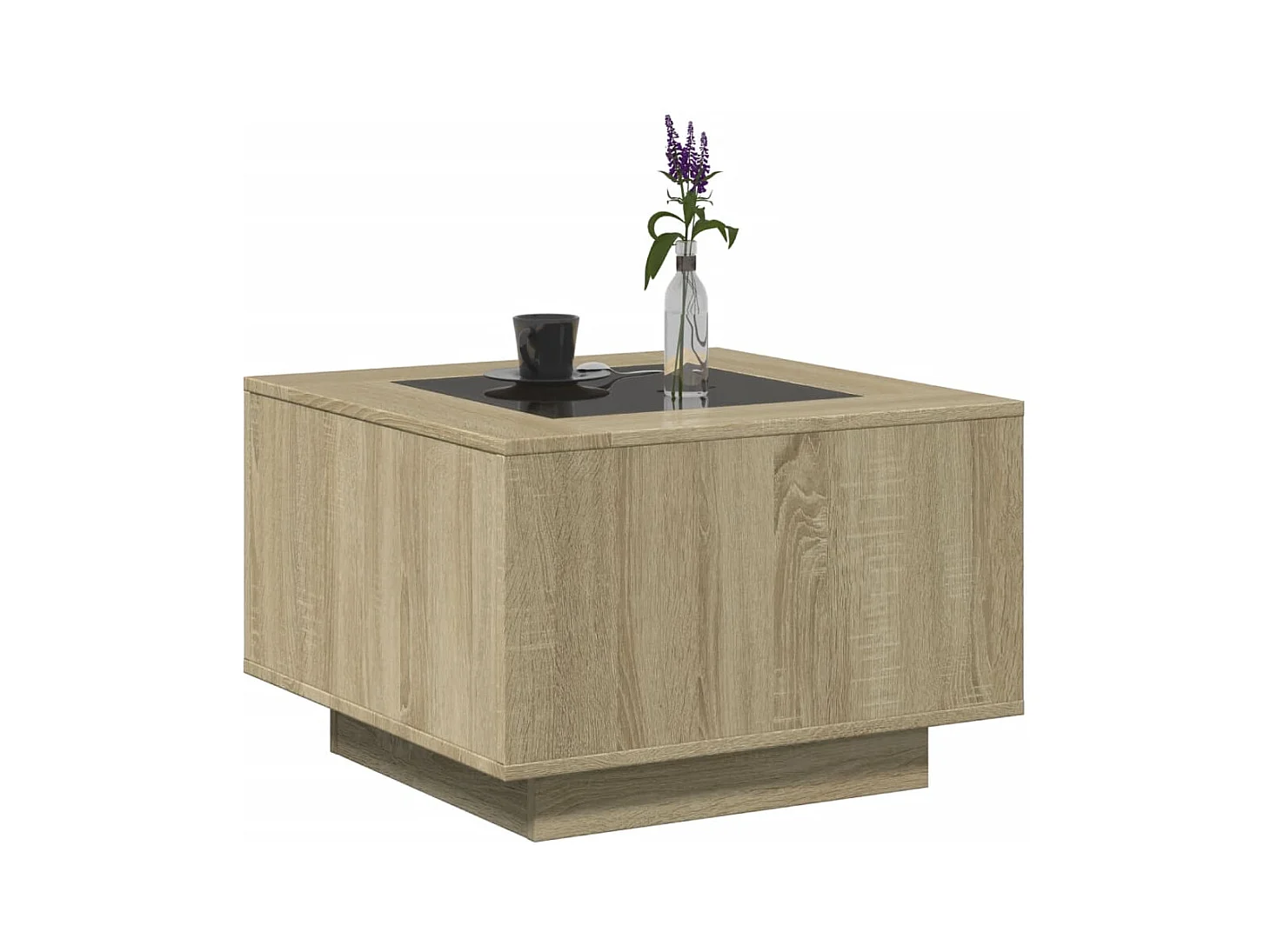 Mesa de centro-Mesa auxiliar madera contrachapada roble Sonoma 100x50,5x35 cm SHL1853