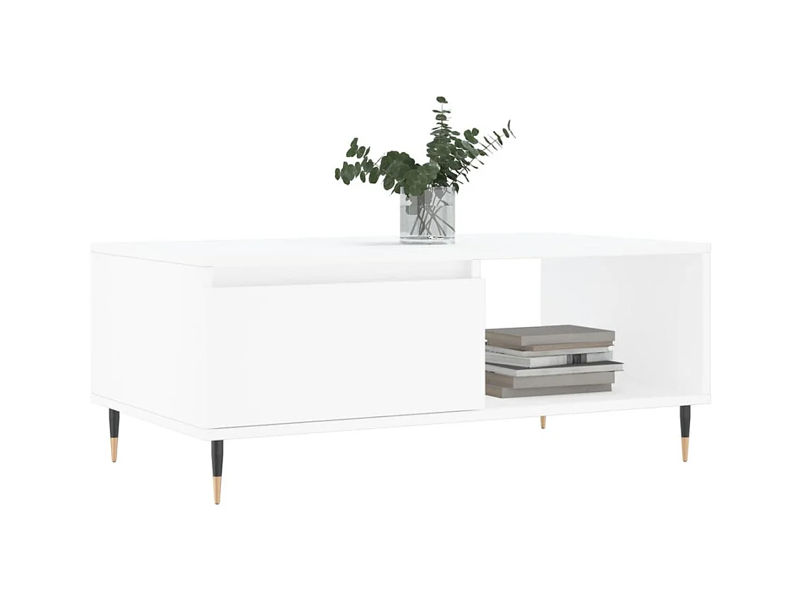 Mesa de centro | Mesa auxiliar madera ingeniería madera envejecida 90x60x31 cm SHL2834