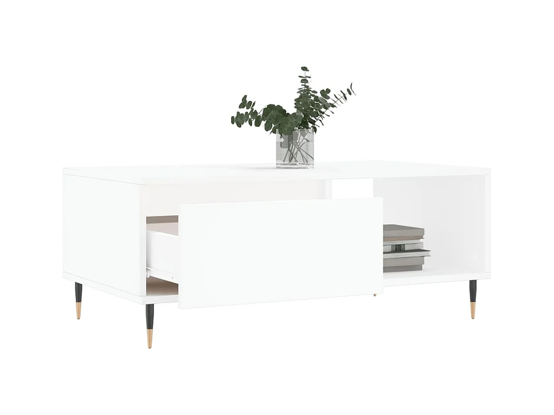 Mesa de centro | Mesa auxiliar madera ingeniería madera envejecida 90x60x31 cm SHL2834