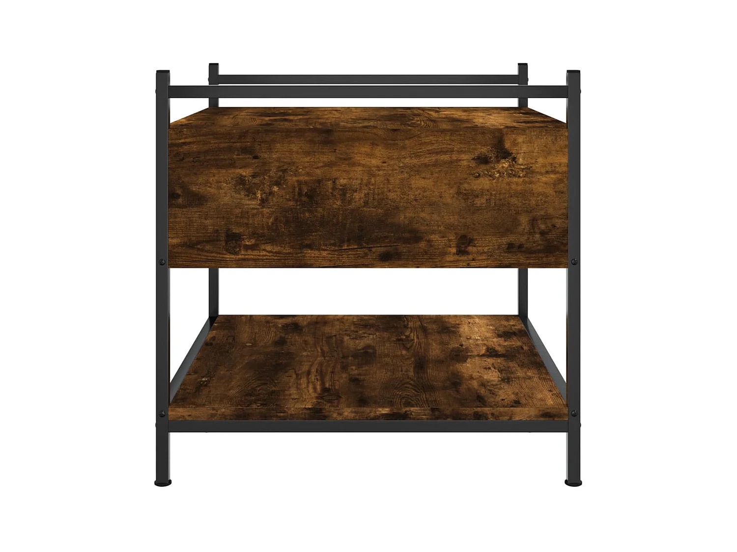 Mesa de centro-Mesa auxiliar acero inoxidable madera maciza traviesa dorado SHL1636