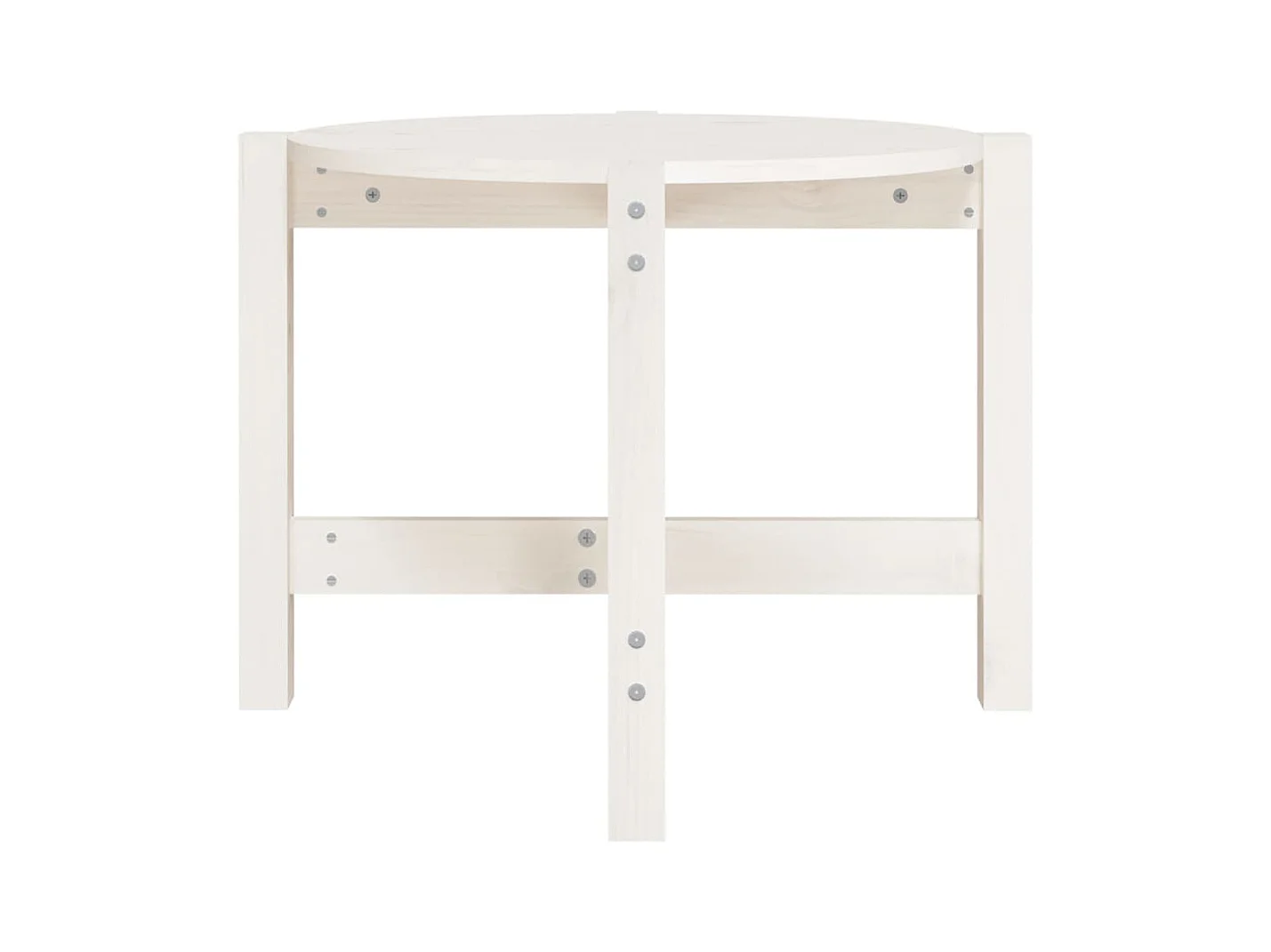 Table basse salon-Table d'appoint Blanc Ø 62,5x45 cm Bois massif de pin SHL70552