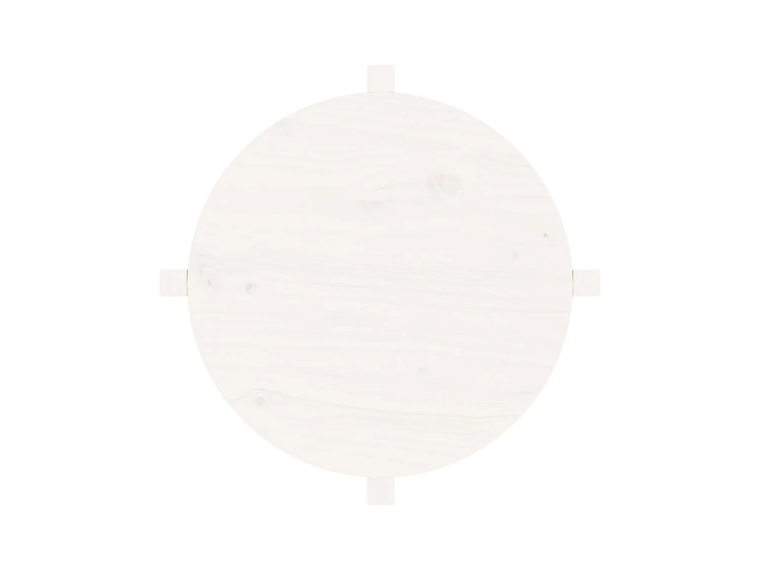 Table basse salon-Table d'appoint Blanc Ø 62,5x45 cm Bois massif de pin SHL70552