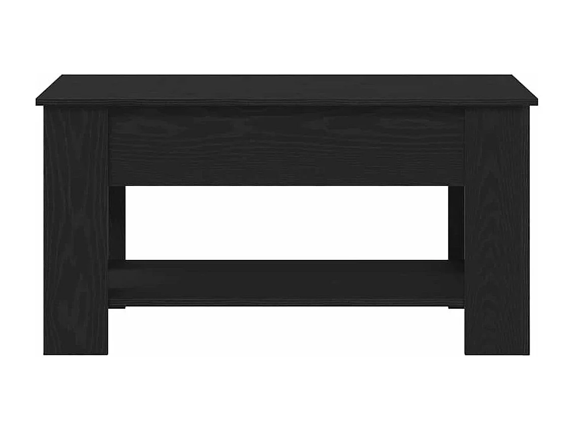 Mesa de centro-Mesa auxiliar-Mesita de centro madera contrachapada negro 57x57x30 cm SHL661190