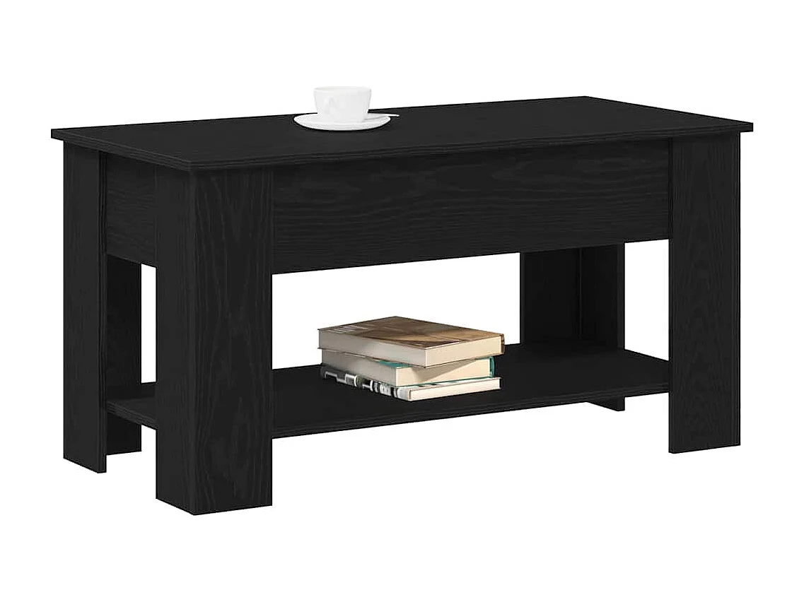 Tavolino da Salotto-Tavolino da Caffè Laterale Rovere nero 101x49x52 cm SHL38712