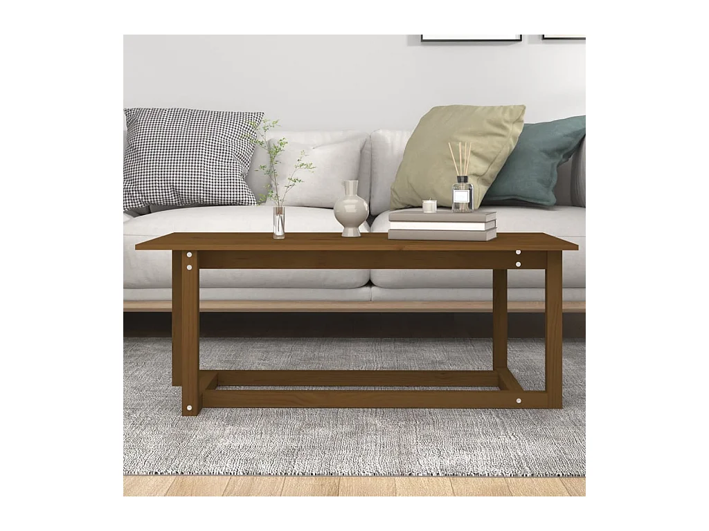 Mesa de centro | Mesa auxiliar madera de ingeniería blanco 102x44,5x50 cm SHL647720