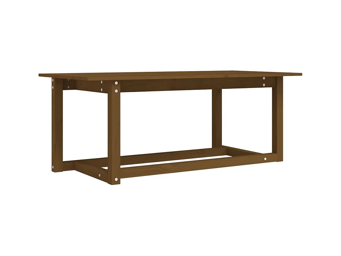 Table basse salon-Table d'appoint Marron miel 110x55x45 cm Bois massif de pin SHL61478