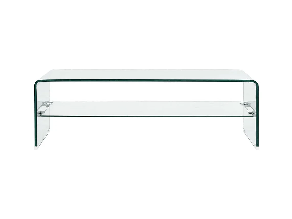 Table basse salon-Table d'appoint Clair 98x45x31 cm Verre trempé SHL48961