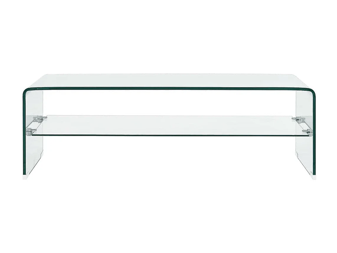 Couchtisch-Beistelltisch-Sofatisch Transparent 98x45x31 cm Hartglas SHL11939