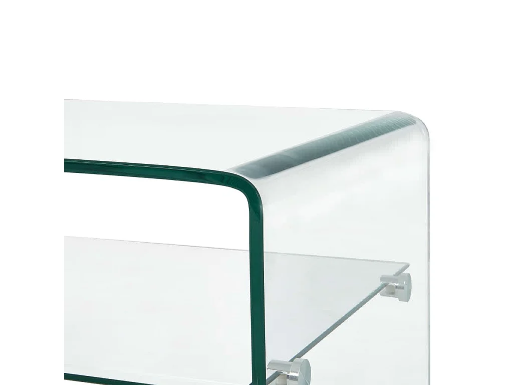 Couchtisch-Beistelltisch-Sofatisch Transparent 98x45x31 cm Hartglas SHL11939