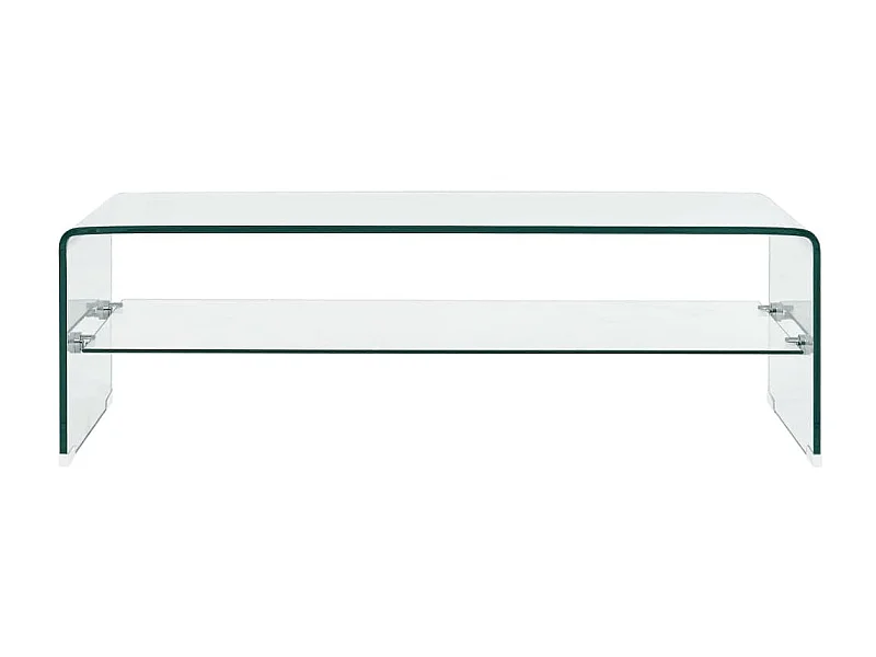 Table basse salon-Table d'appoint Clair 98x45x31 cm Verre trempé SHL48961