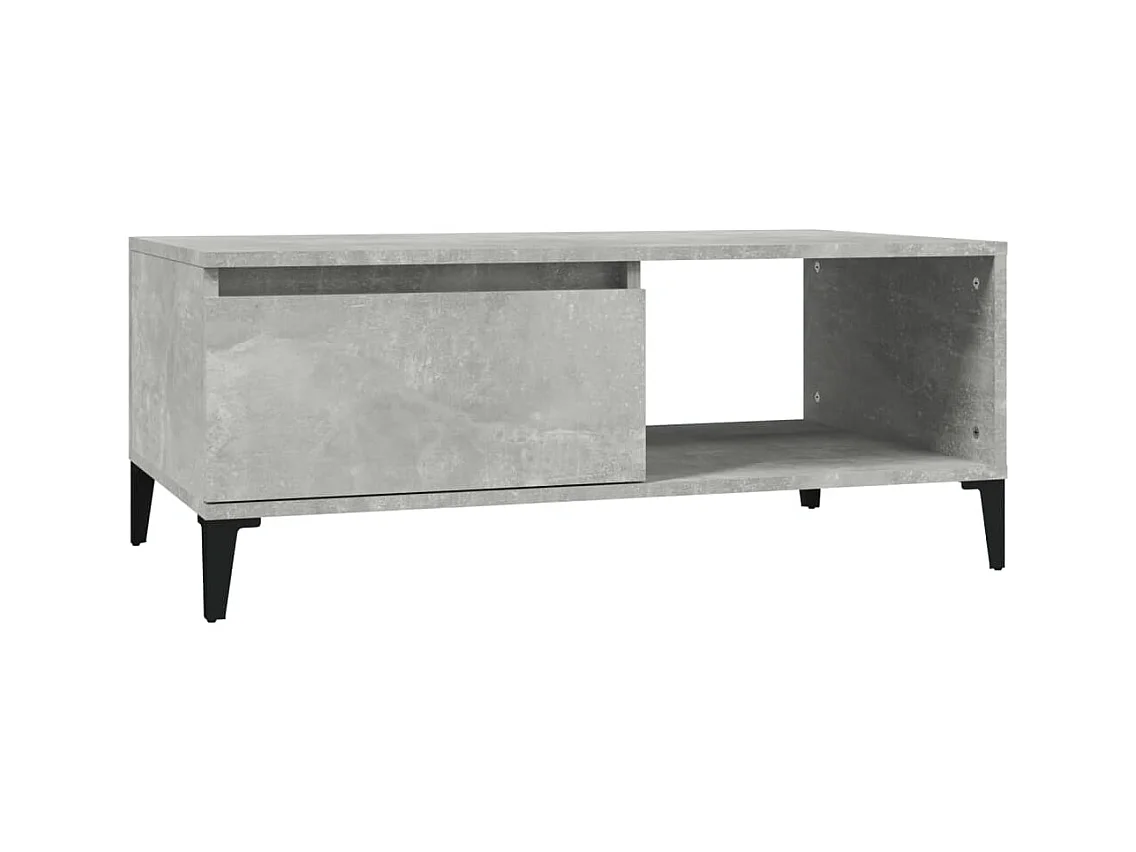 Table basse salon-Table d'appoint Gris béton 90x50x36,5 cm Bois d'ingénierie SHL42182