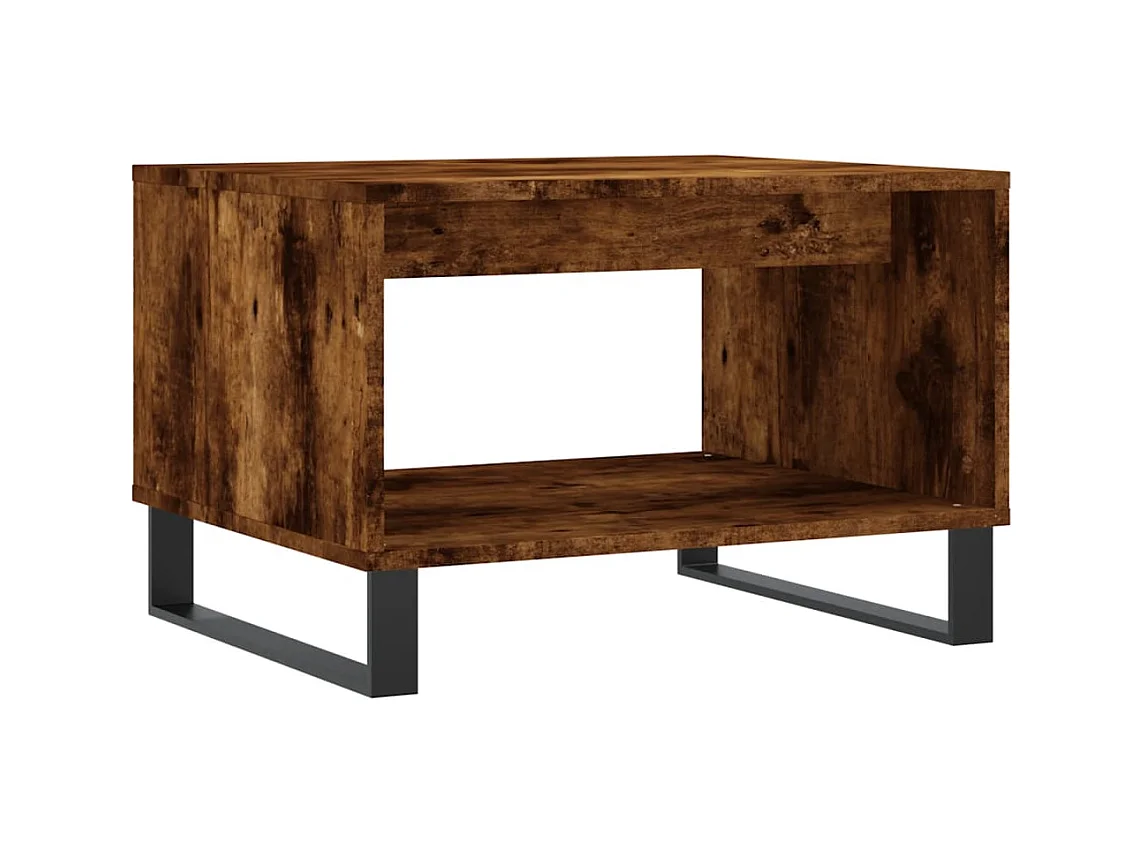Table basse salon-Table d'appoint chêne fumé 60x50x40 cm bois d'ingénierie SHL52684