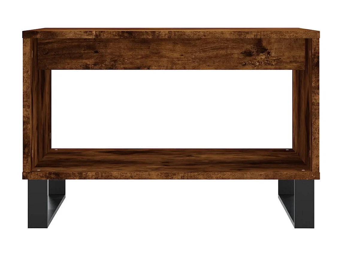 Table basse salon-Table d'appoint chêne fumé 60x50x40 cm bois d'ingénierie SHL52684
