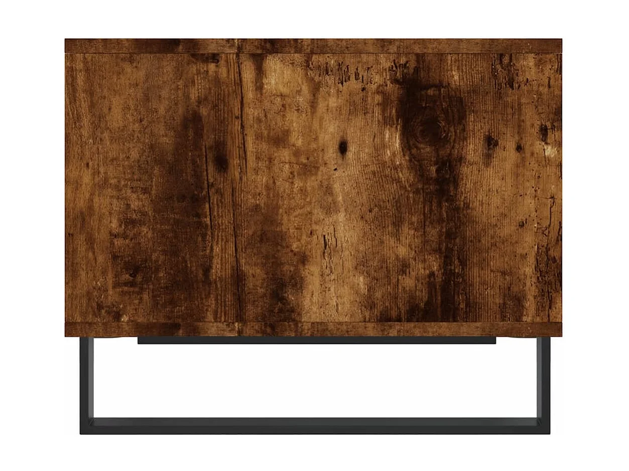 Table basse salon-Table d'appoint chêne fumé 60x50x40 cm bois d'ingénierie SHL52684