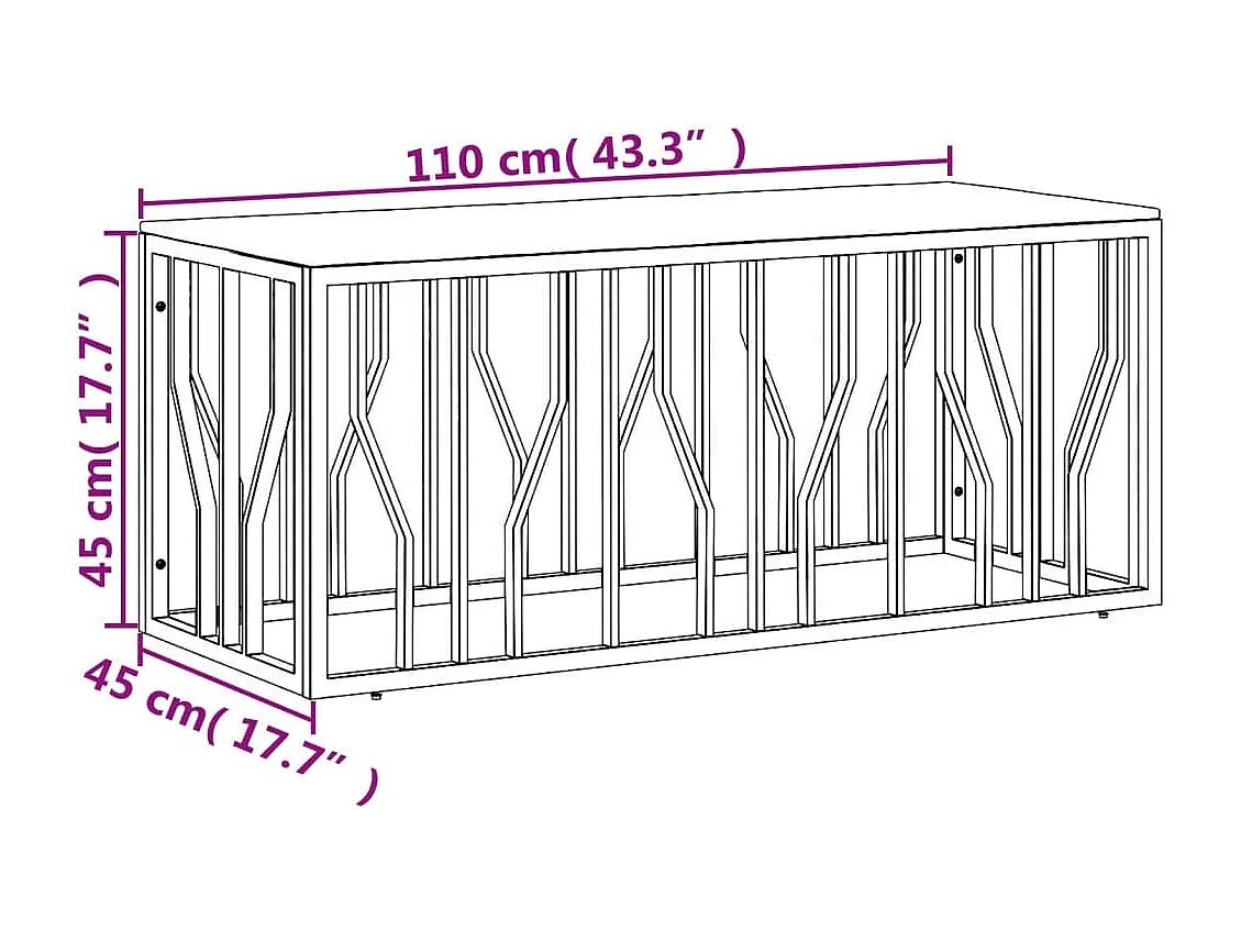 Couchtisch-Sofatisch-Beistelltische Silbern Edelstahl und Massivholz Akazie SHL94145