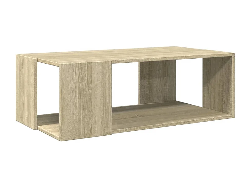 Mesa de centro-Mesa auxiliar madera maciza acacia y contrachapada 80x50x40 cm SHL48718