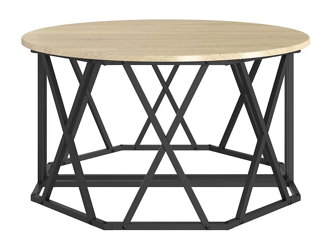 Couchtisch-Wohnzimmertisch-Beistelltische Sonoma-Eiche 80x80x42 cm SHL72085