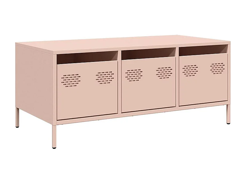 Salontafel | Woonkamertafel | Koffietafel 101,5x50x43,5 cm koudgewalst staal roze