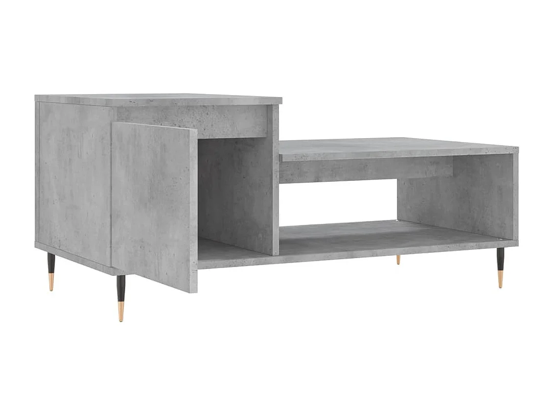Couchtisch-Wohnzimmertisch-Beistelltische Betongrau 100x50x45 cm Holzwerkstoff SHL21515