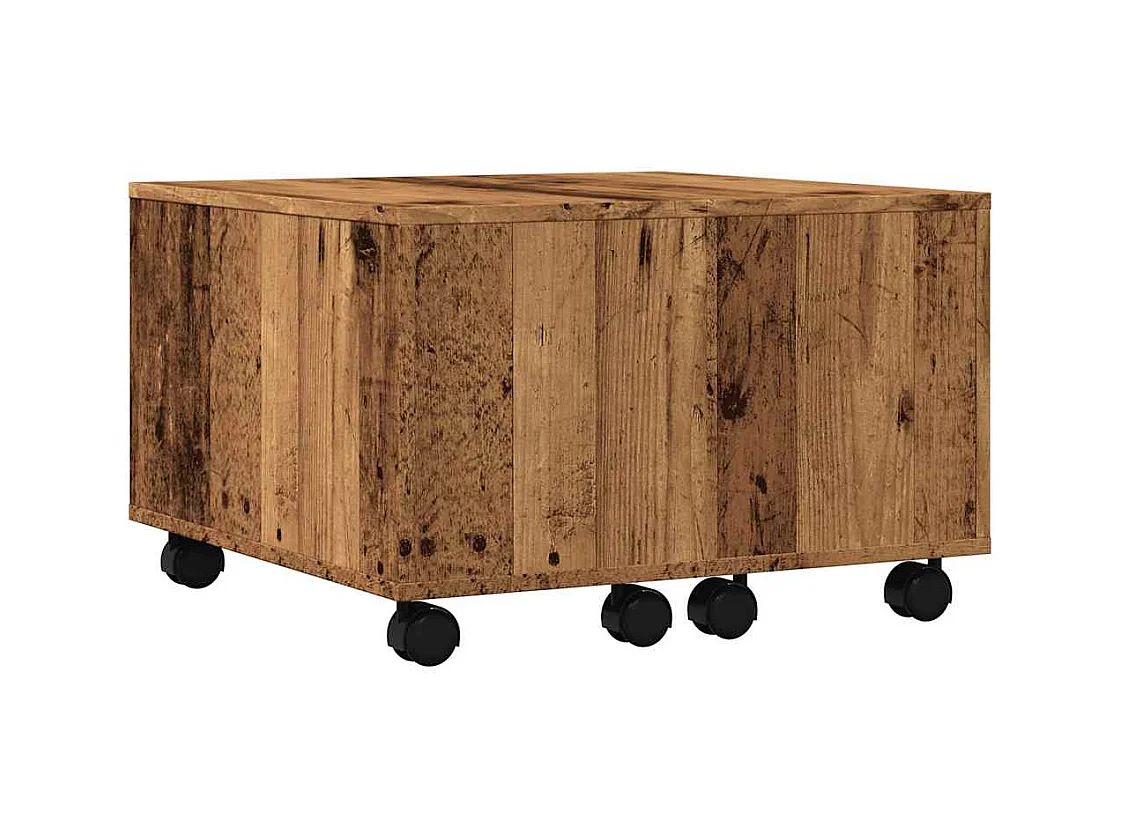 Table basse salon-Table d'appoint vieux bois 60x60x38 cm bois d'ingénierie SHL80540