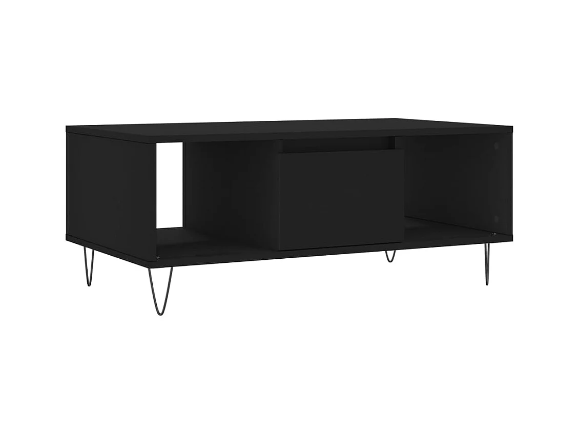 Table basse salon-Table d'appoint Noir 90x50x36,5 cm Bois d'ingénierie SHL71389