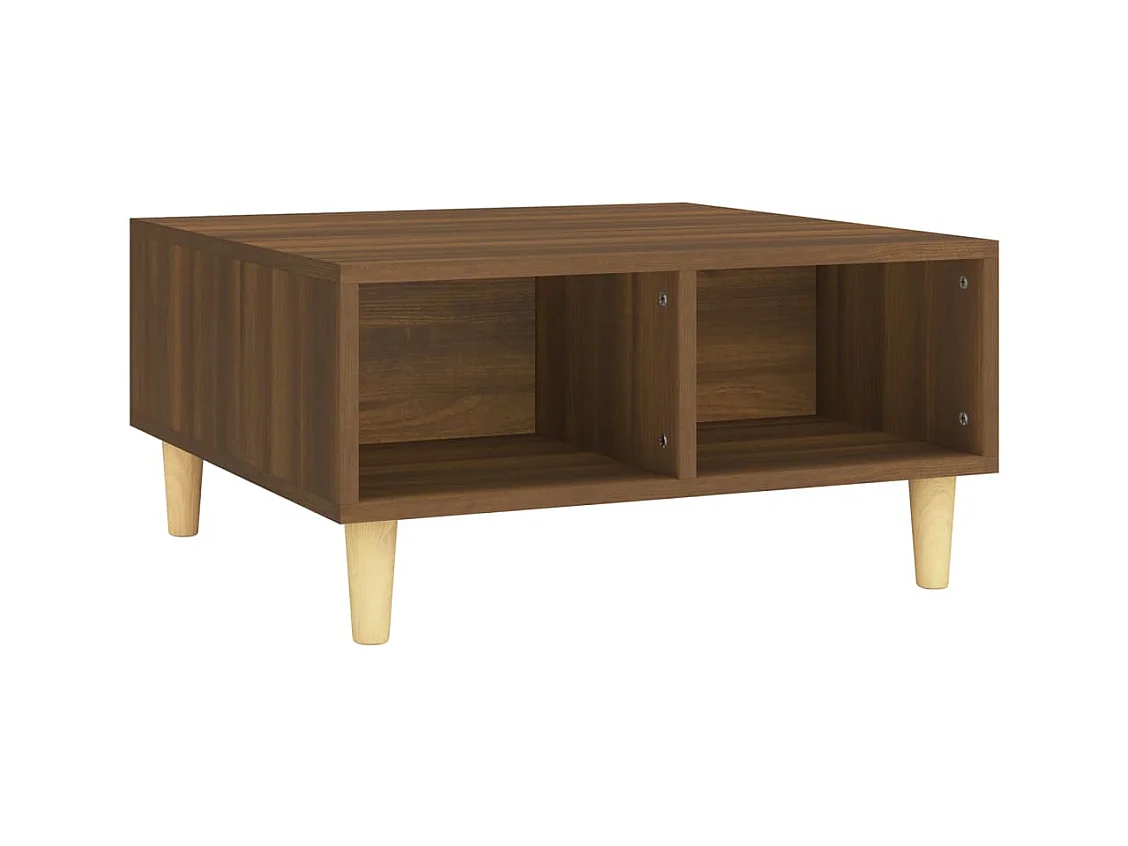 Table basse salon-Table d'appoint chêne marron 60x60x30 cm bois d'ingénierie SHL92467