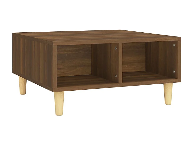 Table basse salon-Table d'appoint chêne marron 60x60x30 cm bois d'ingénierie SHL92467
