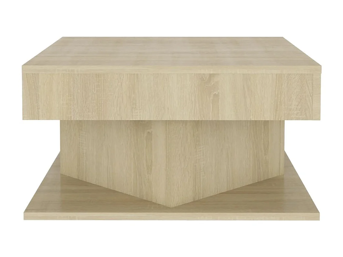 Mesa de centro | Mesa auxiliar de madera de ingeniería y metal roble humo SHL2940