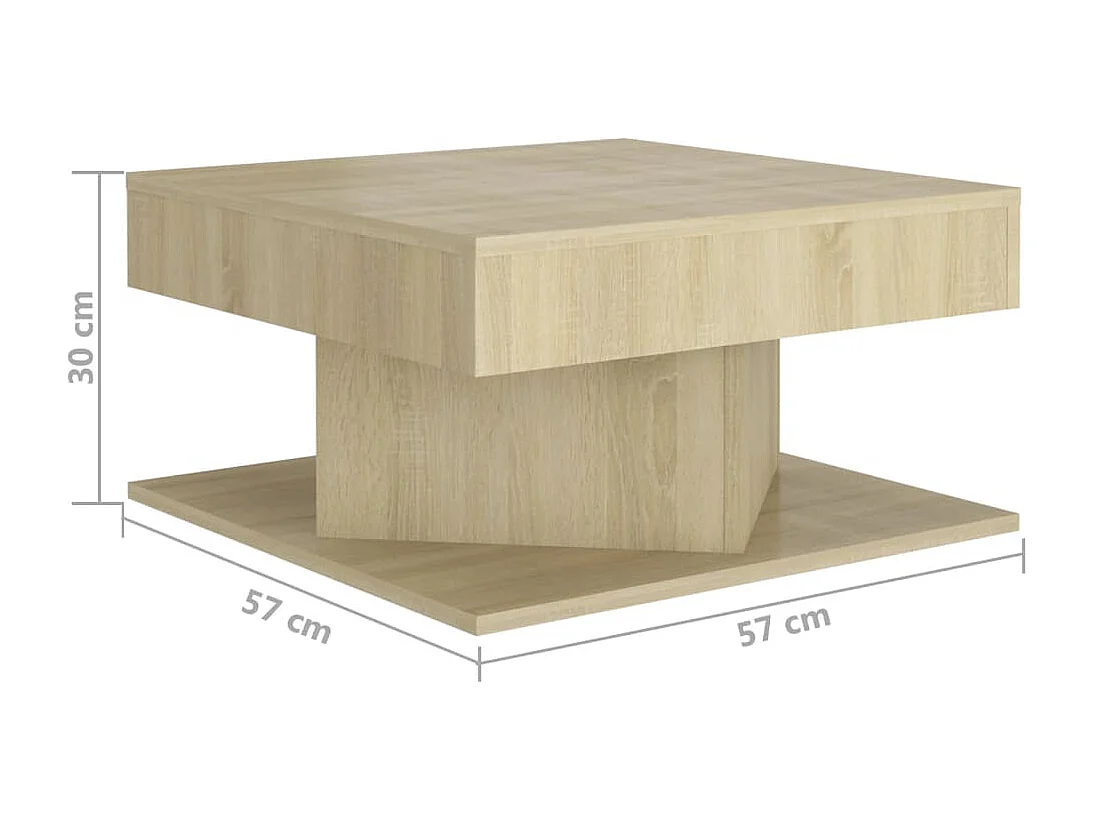 Couchtisch-Sofatisch-Beistelltische Sonoma-Eiche 57x57x30 cm Holzwerkstoff SHL3716