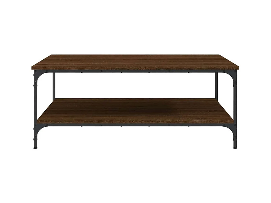 Table basse salon-Table d'appoint chêne marron 100x100x40 cm bois d'ingénierie SHL53032