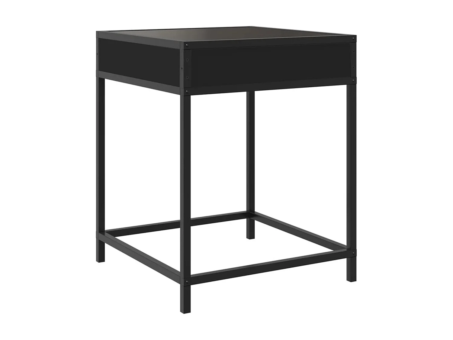 Table basse salon-Table d'appoint avec LED Infinity noir 40x40x51 cm SHL732