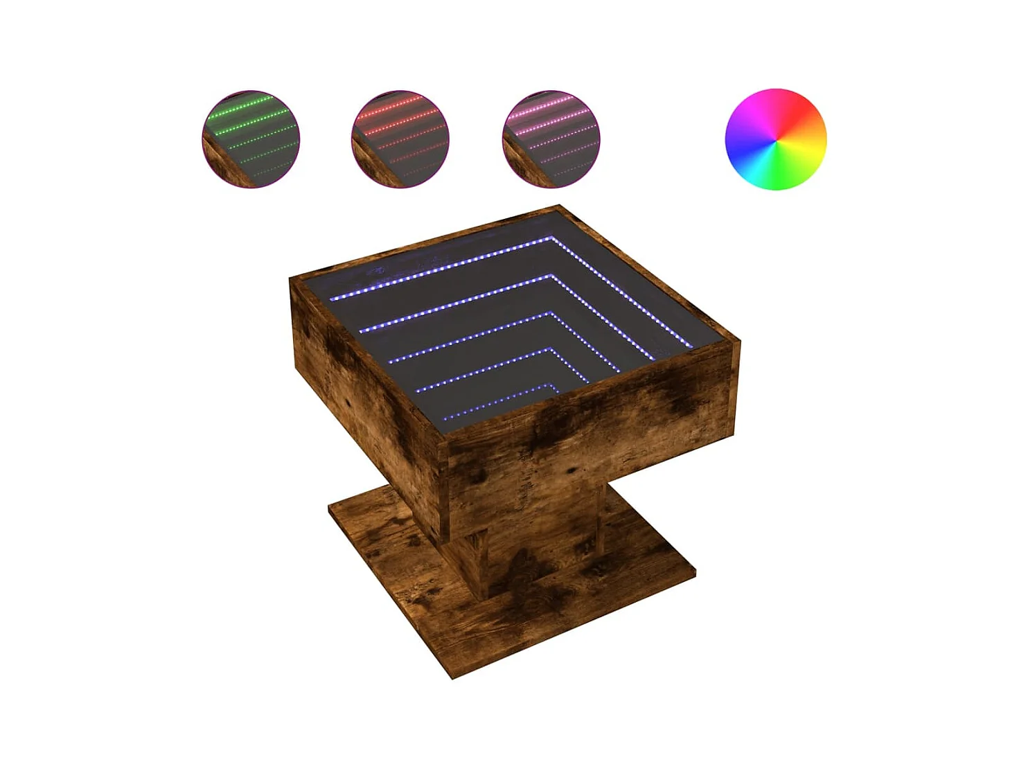 Mesa de centro-Mesa auxiliar madera contrachapada negro 100x60x42 cm SHL4933