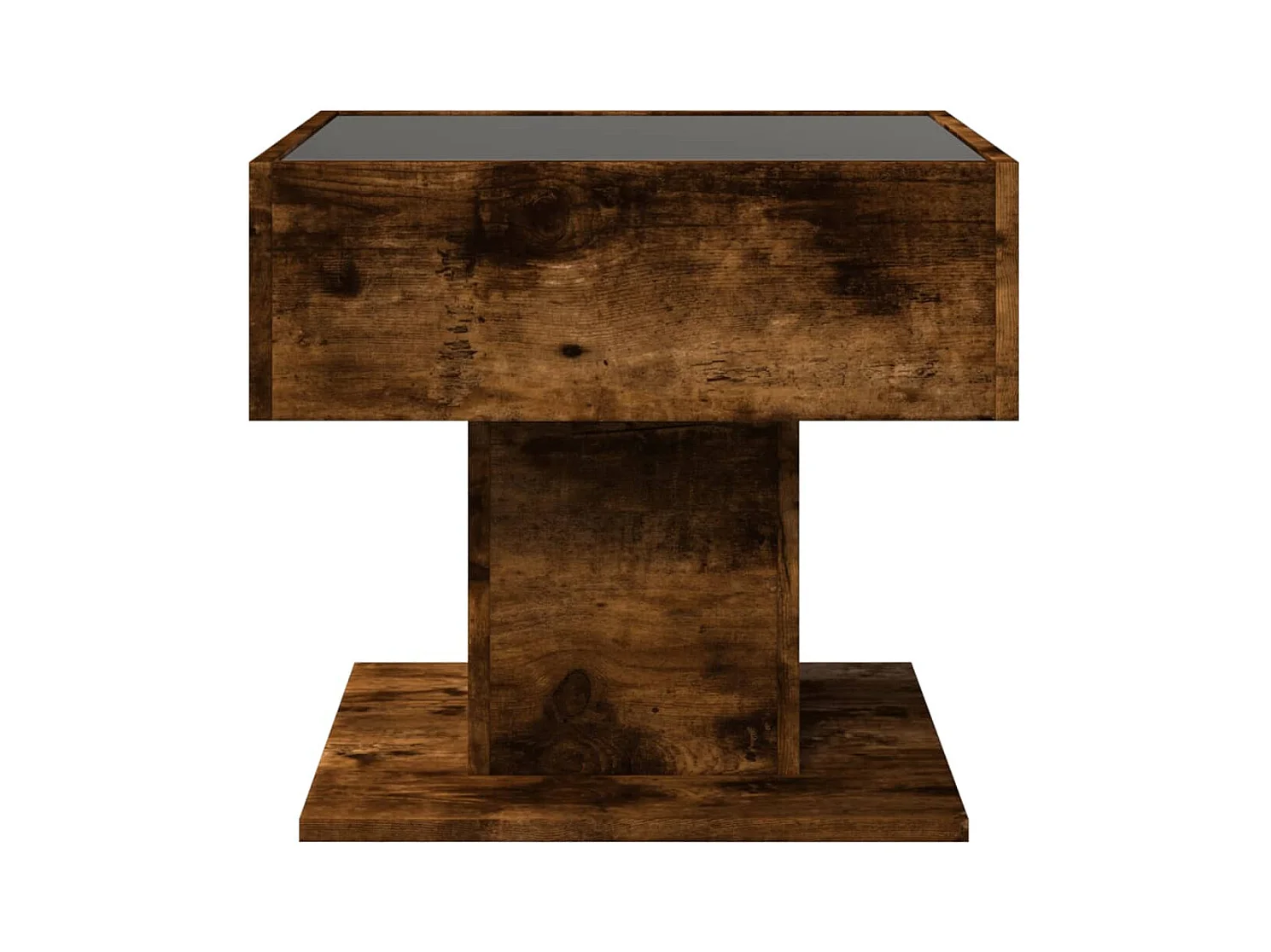 Mesa de centro-Mesa auxiliar madera contrachapada negro 100x60x42 cm SHL4933