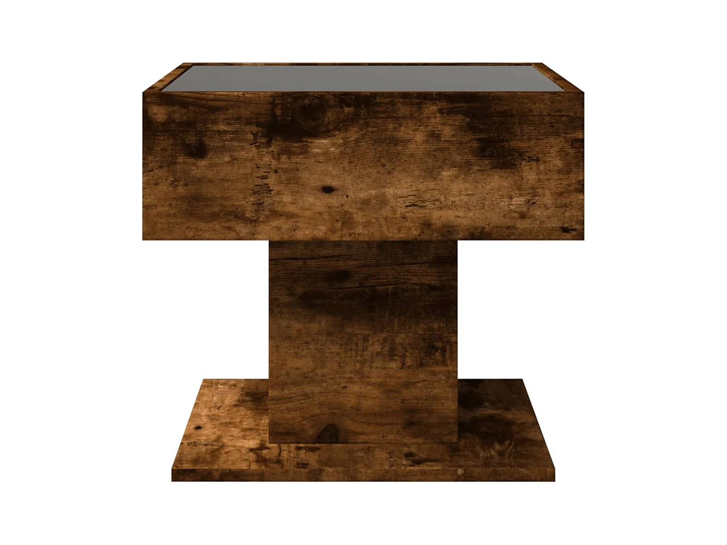 Mesa de centro-Mesa auxiliar madera contrachapada negro 100x60x42 cm SHL4933
