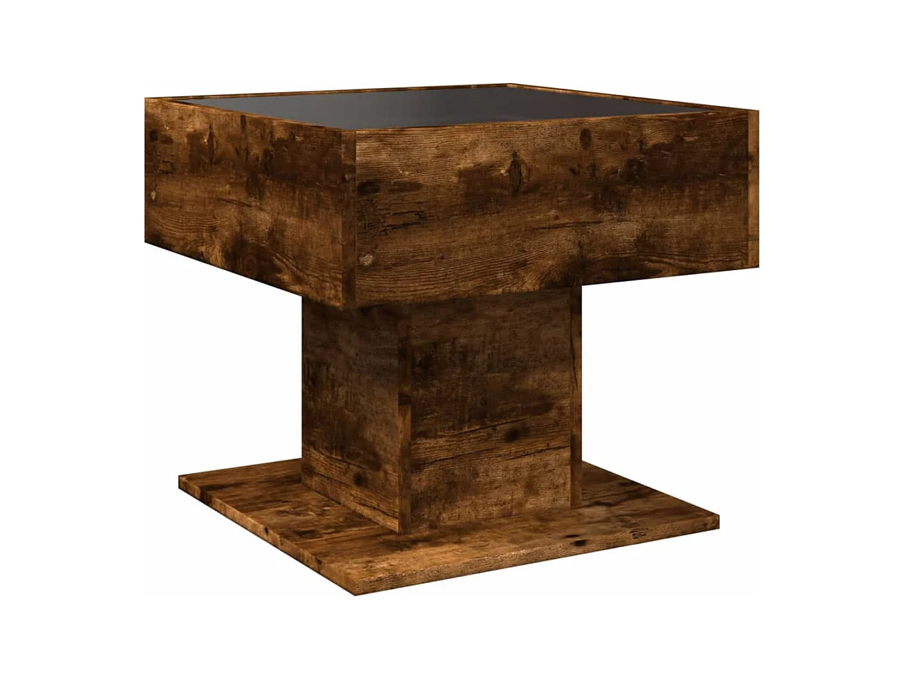 Mesa de centro-Mesa auxiliar madera contrachapada negro 100x60x42 cm SHL4933