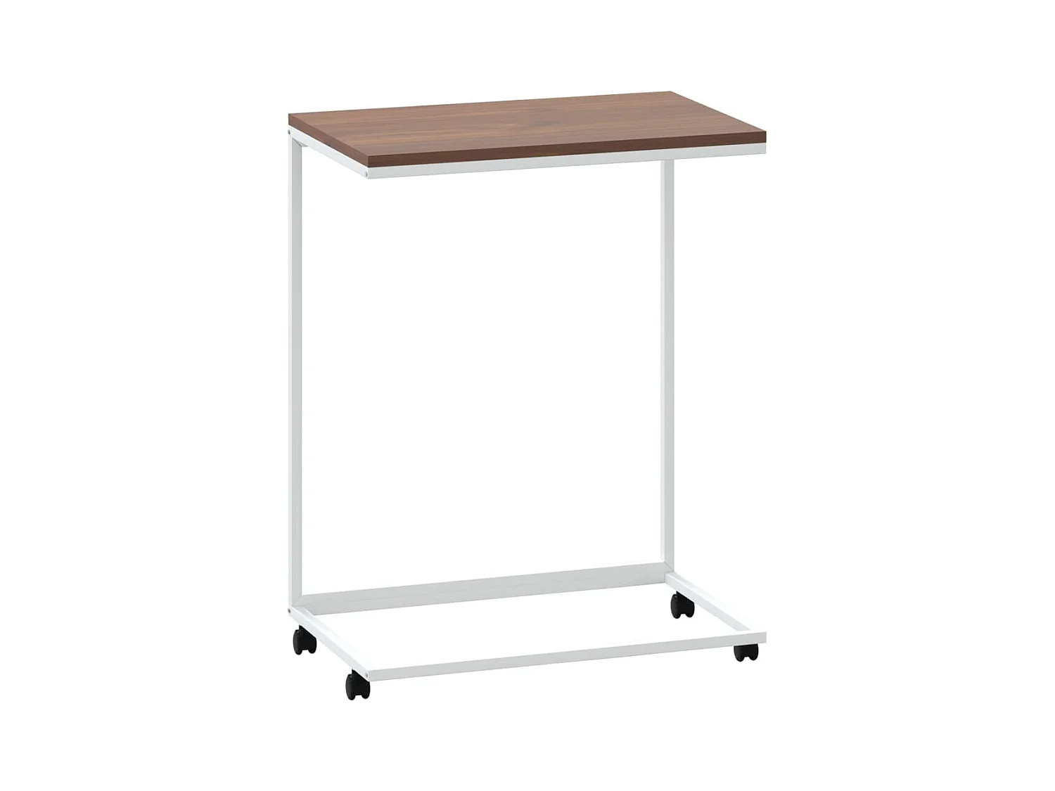 Table basse salon-Table d'appoint avec roues Blanc 55x35x70 cm Bois d'ingénierie SHL37018