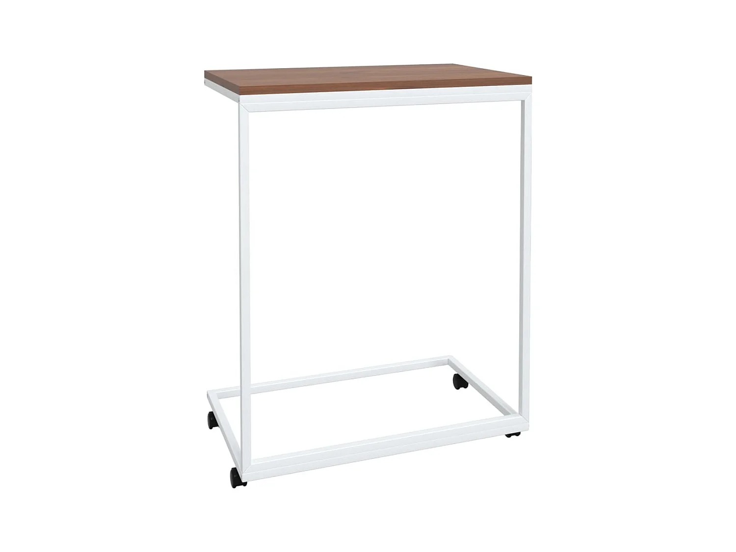 Table basse salon-Table d'appoint avec roues Blanc 55x35x70 cm Bois d'ingénierie SHL37018