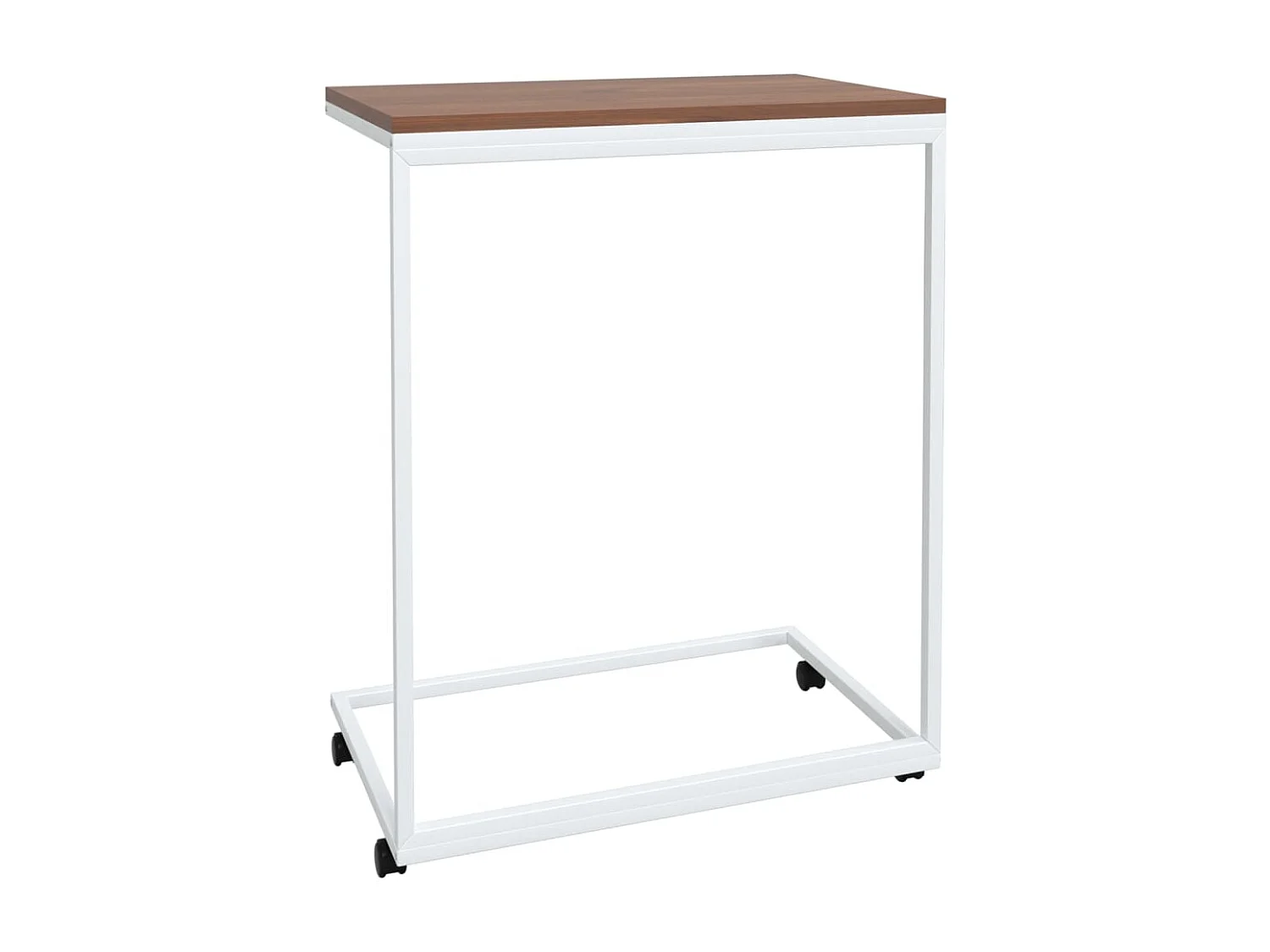 Couchtisch-Beistelltische-Sofatisch mit Rollen Weiß 55x35x70 cm Holzwerkstoff SHL89512