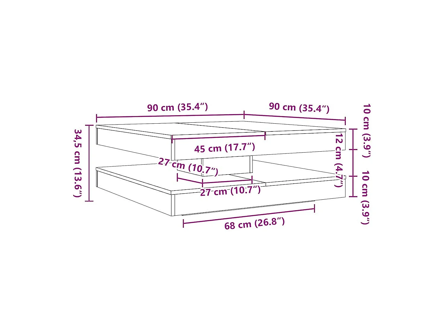 Mesas de centro | Mesas auxiliares 2 uds vidrio transparente y acero 30x30x40 cm SHL3660