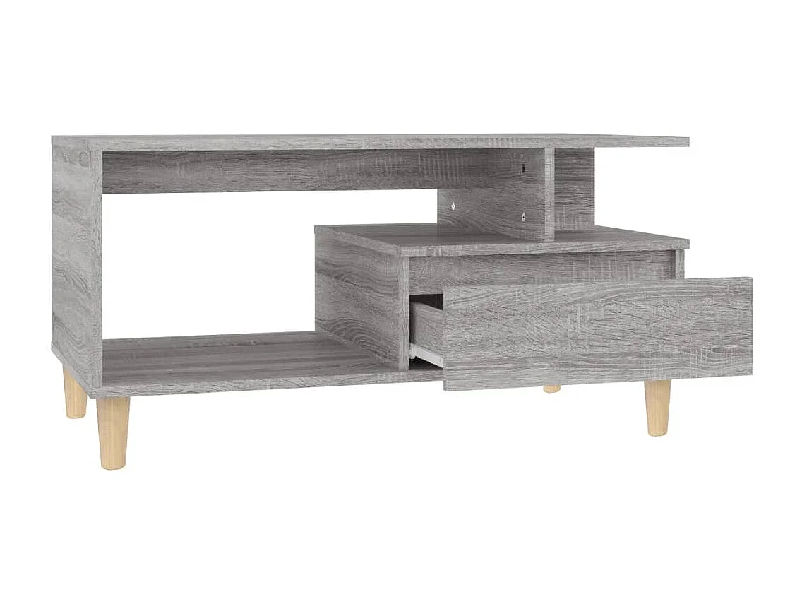 Mesa de centro | Mesa auxiliar madera contrachapada roble marrón 100x50x45 cm SHL4692