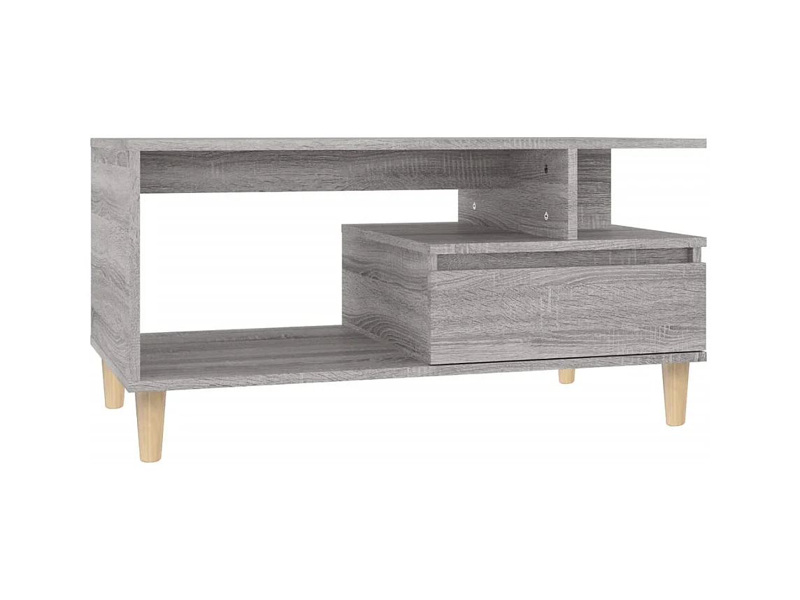 Table basse salon-Table d'appoint Sonoma gris 90x49x45 cm Bois d'ingénierie SHL14942