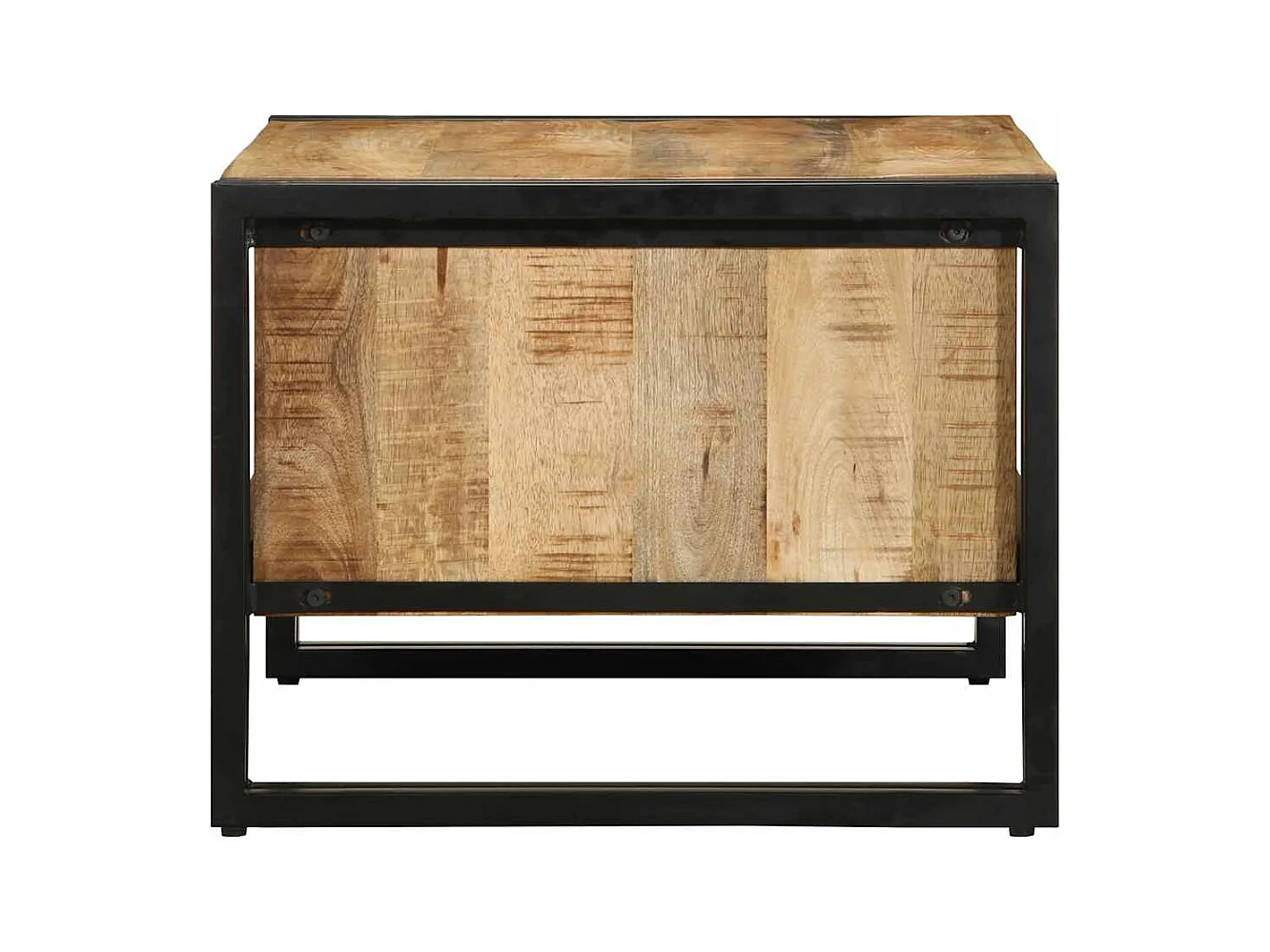 Mesas de centro | Mesa auxiliar con patas metal 2 uds marrón roble 50x50x40 cm SHL3364