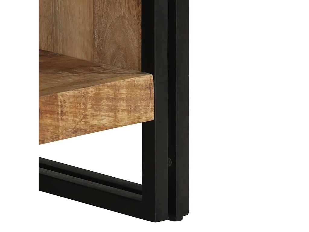 Mesas de centro | Mesa auxiliar con patas metal 2 uds marrón roble 50x50x40 cm SHL3364