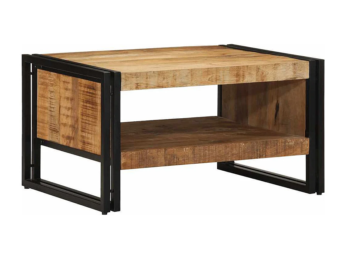 Couchtisch-Wohnzimmertisch-Beistelltische 70x50x38 cm Raues Massivholz Mango SHL98360