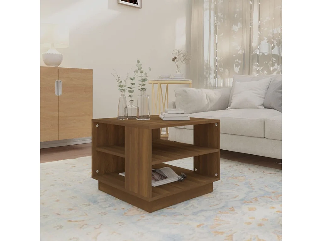 Mesa de centro | Mesa auxiliar madera contrachapada blanco 90x50x40 cm SHL2139