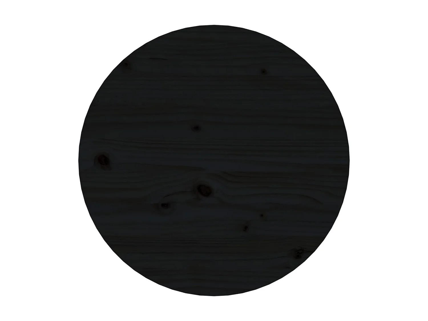 Couchtisch-Wohnzimmertisch-Beistelltische Schwarz Ø 45x40 cm Massivholz Kiefer SHL46839