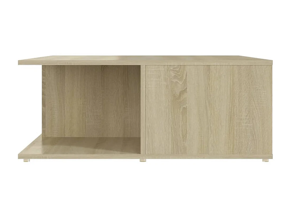 Couchtisch-Sofatisch-Beistelltische Weiß und Sonoma-Eiche 80x80x31 cm Holzwerkstoff SHL34507